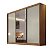 Roupeiro Diamond Casal 100% MDF 2.41m  - Novo Horizonte - Imagem 2