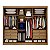Roupeiro Diamond Casal 100% MDF 2.41m  - Novo Horizonte - Imagem 4