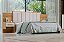 Cabeceira Casal Íris Larg. 2.45m com Detalhe Ripado 100% MDF Cinamomo/Off D'Doro - Imagem 2