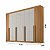 Roupeiro Daymond 8 Portas Ripado 100% MDF Cinamomo/Off White -  D'Doro - Imagem 4