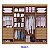 Roupeiro Daymond 8 Portas Ripado 100% MDF Cinamomo/Off White -  D'Doro - Imagem 7