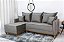 Sofá 3 Lug. Com Chaise Lado Direito Milão Larg. 2.30m Veludo  Molas Ensacadas - Evidence - Imagem 1