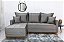 Sofá 3 Lug. Com Chaise Lado Direito Milão Larg. 2.30m Veludo  Molas Ensacadas - Evidence - Imagem 2