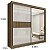 Roupeiro 2 Portas Titanium Ripado 100% MDF Larg. 2.20m - D Doro - Imagem 6