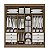 Roupeiro 2 Portas Titanium Ripado 100% MDF Larg. 2.20m - D Doro - Imagem 7