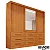 Roupeiro Turim  2.11m 03 Portas de Correr 09 Gavetas 100% MDF - Bianchi - Imagem 1