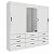 Roupeiro Turim  2.11m 03 Portas de Correr 09 Gavetas 100% MDF - Bianchi - Imagem 7