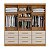 Roupeiro Turim  2.11m 03 Portas de Correr 09 Gavetas 100% MDF - Bianchi - Imagem 5