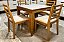 Mesa extensível Tock mel 80×80 Tampo Vidro Off 4 Cad. Madeira Maciça Aline - Imagem 2
