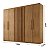 Roupeiro Cairo Ripado 6 Portas 100% MDF Larg. 1.80m - Rufato - Imagem 6