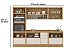 Armário de Cozinha Lisboa Completa 5 Peças 8 Portas 6 Gavetas 100% MDF -Itatiaia - Imagem 7