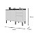 Balcão Para Cozinha Paris 120cm 2P3G - Salleto - Imagem 3