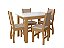Mesa de Jantar Bellagio 108x68 Carvalho Tampo Off 4 Cadeiras Clara Assento Savana- Poliman - Imagem 6