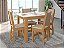 Mesa de Jantar Bellagio 108x68 Carvalho Tampo Off 4 Cadeiras Clara Assento Savana- Poliman - Imagem 5