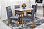 Mesa de Jantar Escócia Mel Tampo Vidro Off/White 120×80 4 Cadeiras Berlim Veludo - Art Assento Madeira Maciça - Imagem 10