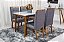Mesa de Jantar Escócia Mel Tampo Vidro Off/White 120×80 4 Cadeiras Berlim Veludo - Art Assento Madeira Maciça - Imagem 7