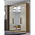 Roupeiro Moderni Plus 100% MDF 1.64m 04P03G. Com espelhos - Novo Horizonte tr - Imagem 1