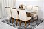 Mesa Jantar Luna Imbuia Tampo Vidro Canto Copo 180×90 6 Cadeiras Lunara - Rufato - Imagem 2