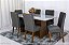 Mesa Jantar Luna Imbuia Tampo Vidro Canto Copo 180×90 6 Cadeiras Lunara - Rufato - Imagem 9