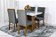 Mesa Jantar Luna Imbuia Tampo Vidro Canto Copo 120×80 4 Cadeiras Lunara Madeira Maciça - Rufato - Imagem 5