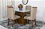 Mesa Jantar Luna Imbuia Tampo Vidro Canto Copo 120×80 4 Cadeiras Lunara Madeira Maciça - Rufato - Imagem 8