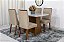 Mesa Jantar Luna Imbuia Tampo Vidro Canto Copo 120×80 4 Cadeiras Lunara Madeira Maciça - Rufato - Imagem 9