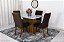 Mesa Jantar Luna Imbuia Tampo Vidro Canto Copo 120×80 4 Cadeiras Lunara Madeira Maciça - Rufato - Imagem 12