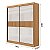 Roupeiro Santorini C/Detalhe Ripado 100% MDF 2 Portas Larg. 1.85m - D Doro - Imagem 5