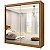 Roupeiro Las Vegas 2 Portas com Espelhos 100% MDF 2.20m - D Doro - Imagem 1