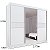 Roupeiro Los Angeles Ripado 100% MDF Larg. 2.73m - D Doro - Imagem 6