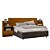 Cabeceira Casal 1.40/Queen 1.58 ( 2.40x2.60) Turqueza com criado mudo - Salleto - Imagem 2
