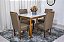 Mesa de jantar Alegra 1.20x0.80 tampo vidro com 04 cadeiras Diamante madeira maciça - JCM - Imagem 8