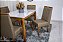 Mesa de jantar Alegra 1.20x0.80 tampo vidro com 04 cadeiras Diamante madeira maciça - JCM - Imagem 7