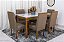 Mesa de Jantar Alegra Tampo Vidro 160×80 6 Cadeiras Diamante - JCM Moveis - Imagem 2