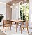 Mesa de Jantar Ficus  1.30x0.80 com 04 cadeiras Buriti- Cimol - Imagem 1