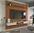 Painel Ripado Oslo 1.90m + Bancada Atlas Tv até 75" - Lukaliam - Imagem 1