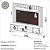 Painel + Rack  Aurora Tv até 75 - Dalla Costa - Imagem 3