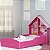 Roupeiro + Cama Casinha Rosa/Branco Gelius - Imagem 6