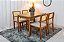 Mesa de Jantar Alegra Tampo Cinamomo 120×80 4 Cadeiras Jade Linho Bege - JCM Madeira Maciça - Imagem 3