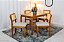 Mesa de Jantar Alegra Tampo Cinamomo 120×80 4 Cadeiras Jade Linho Bege - JCM Madeira Maciça - Imagem 1