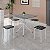 Mesa Bali Tampo em Ardósia 70x70 com 4 Banquetas - Teixeira - Imagem 2