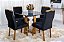 Combo Sofá Retrátil Ibis 2.30m Veludo  + Mesa Pedro Mel Tampo Vidro Preto 90x90 4 Cad. Lisboa - Imagem 7