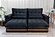 Combo Sofá Retrátil Ibis 2.30m Veludo  + Mesa Pedro Mel Tampo Vidro Preto 90x90 4 Cad. Lisboa - Imagem 4