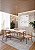 Mesa Tulipa 180x90 Com 6 Cadeiras Buriti Natuame Madeira Tauari Linho - Cimol - Imagem 1