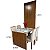 Mesa de Jantar Cancun 1.20x0.90 com Painel e Espelho + 04 Cadeiras - Cel Móveis - Imagem 3