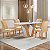 Mesa de Jantar Qatar 1.20x80 MDF/Vidro com 04 Cadeiras Londres - Cel Móveis - Imagem 1