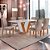 Mesa de Jantar Qatar 1.60x80 MDF/Vidro com 06 Cadeiras Londres - Cel Móveis - Imagem 1
