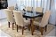Mesa Jantar Londrina Tampo Copo 180×90 com 6 Cadeiras Luxo Veludo - Rufato - Imagem 1