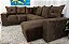 Sofá de Canto 5070 com Chaise 6 Lugares Suede - Boareto - Imagem 2