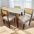 Mesa Siena 120 Mel/Off White com 4 Cadeiras Grécia Mel/Linho Bege – Art Assentos + HR Movelaria - Imagem 1